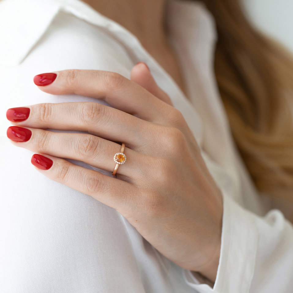 Prsteň so zafírom a diamantmi Madison