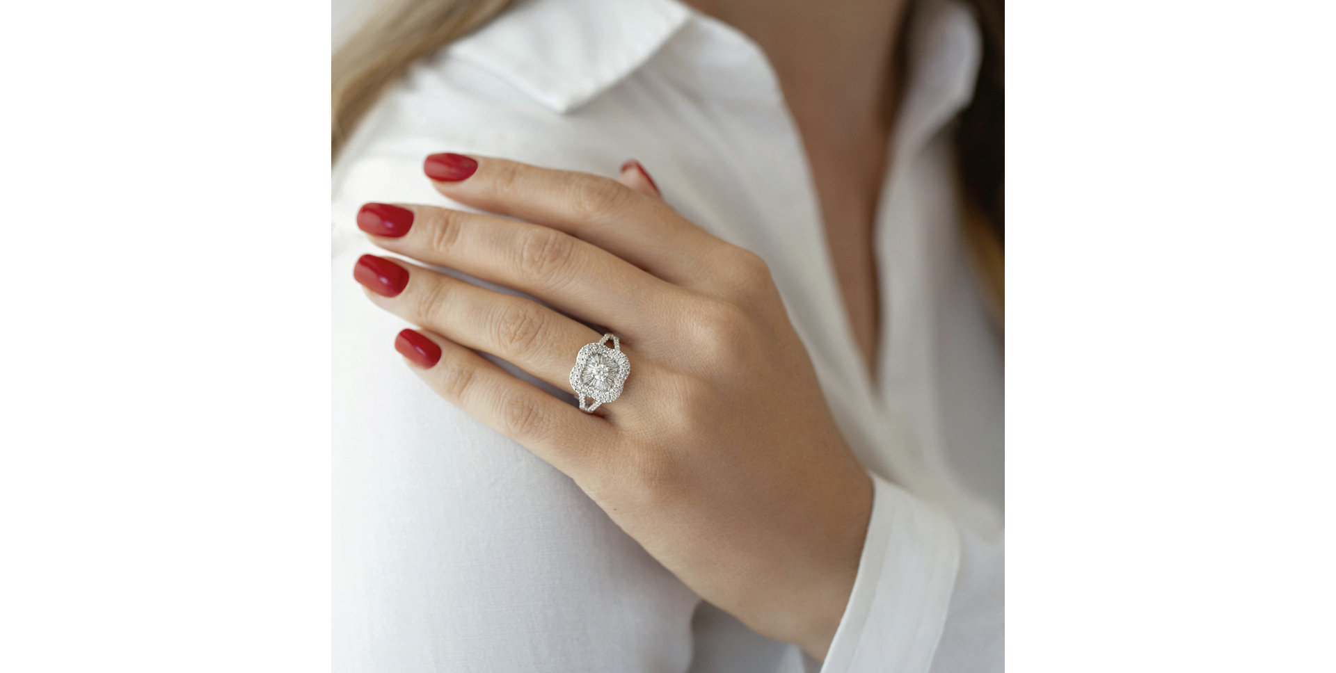 Prsteň s diamantmi Antic