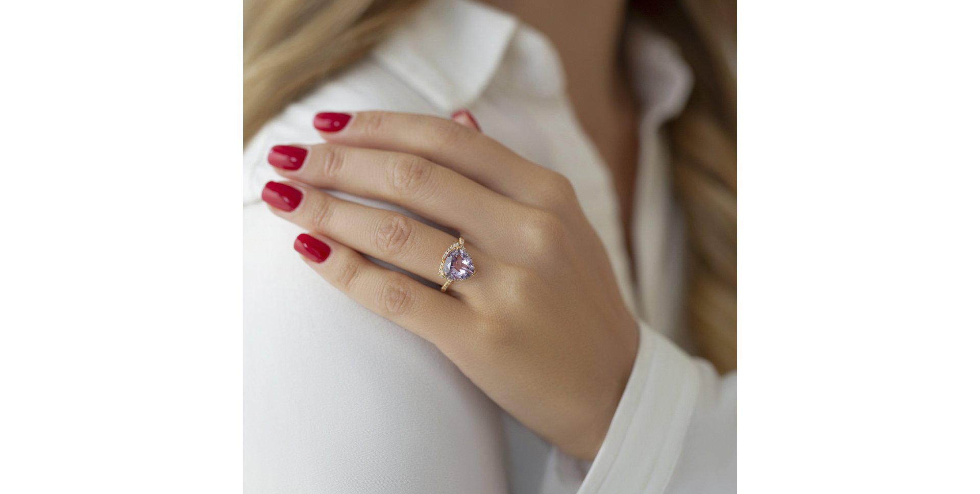 Prsteň s citrínom a diamantmi Jonina