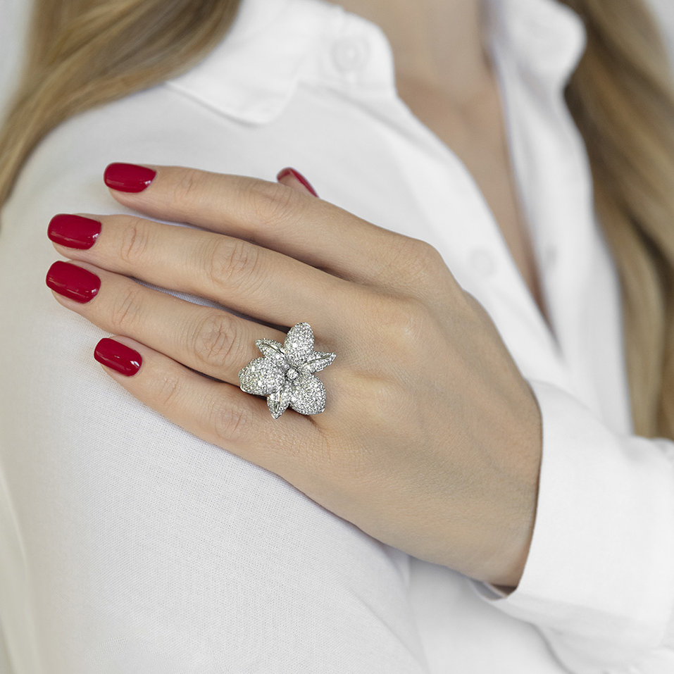 Prsteň s diamantmi Sensual Orchid