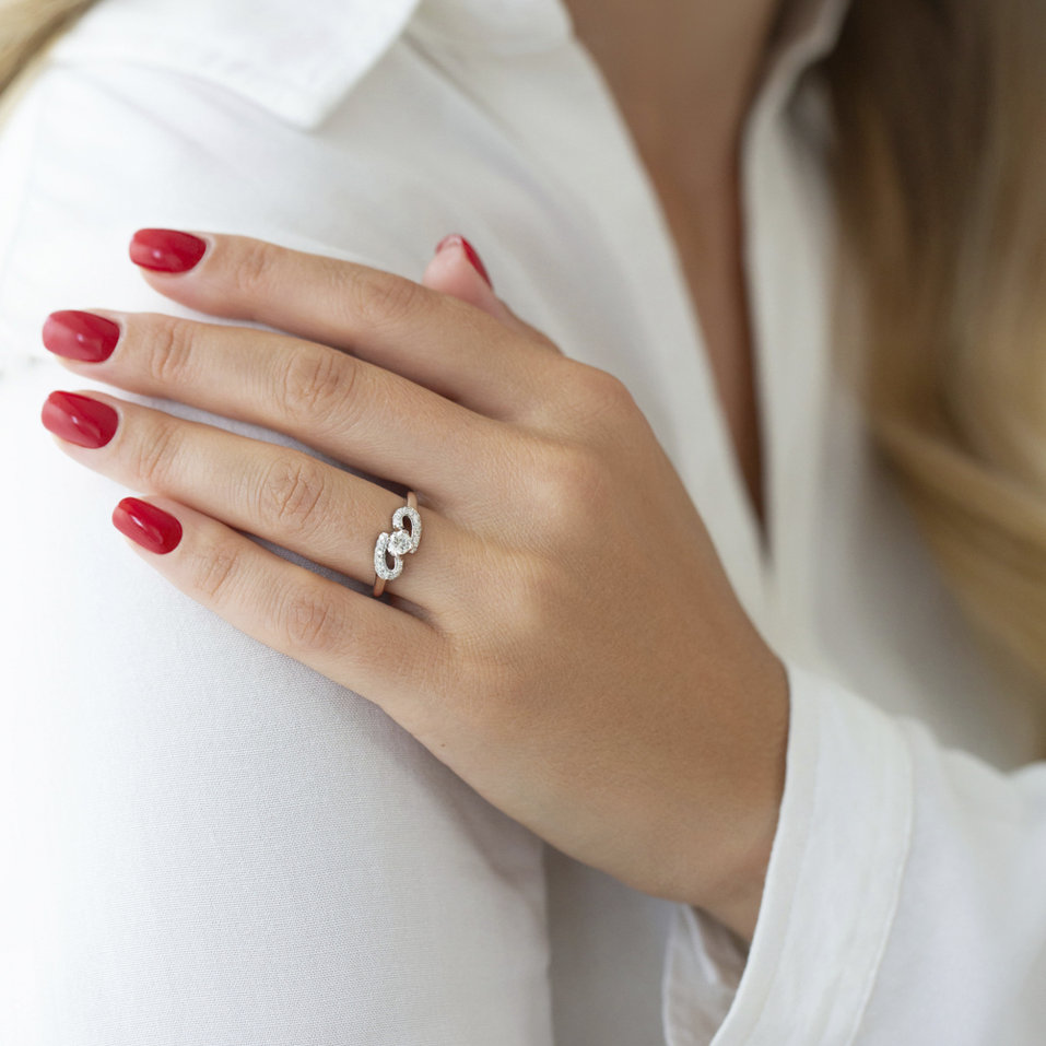 Prsteň s diamantmi Adrienne