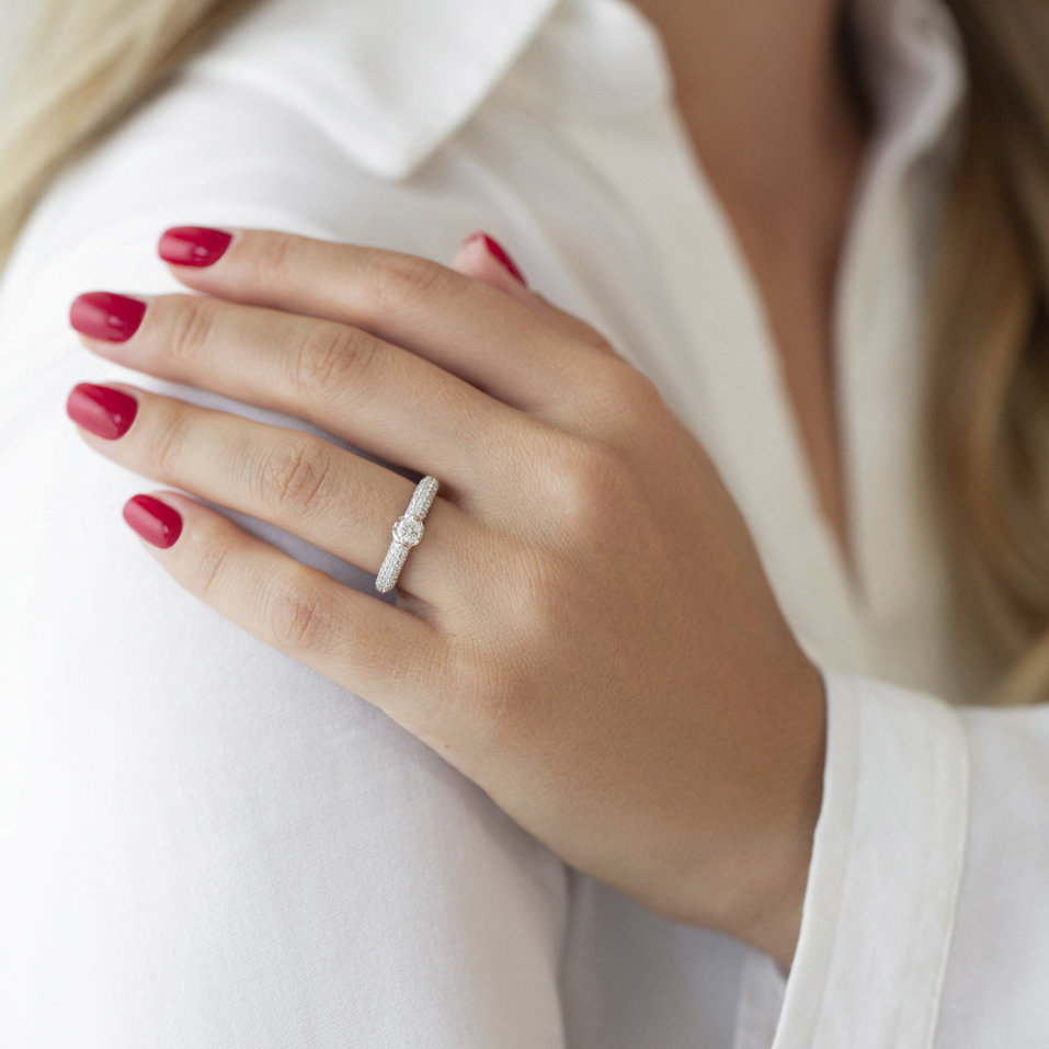 Prsteň s diamantmi Glitter Love