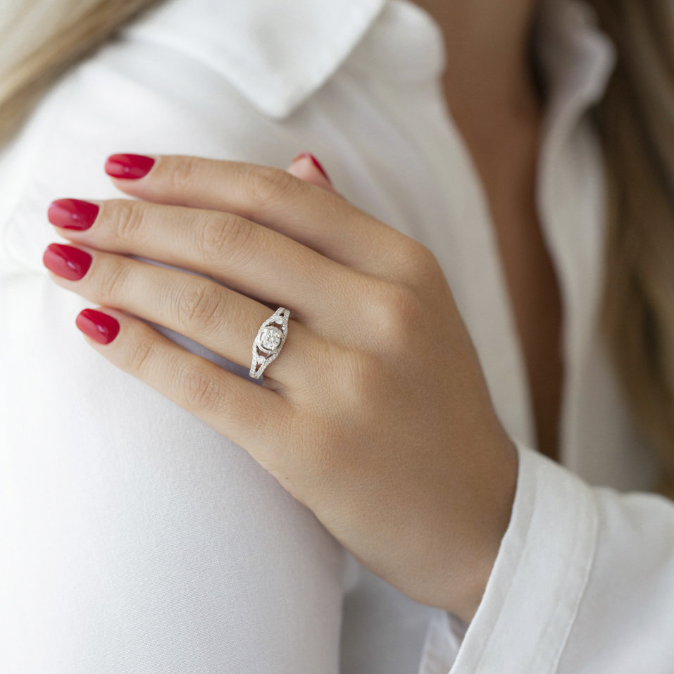 Prsteň s diamantmi Merci