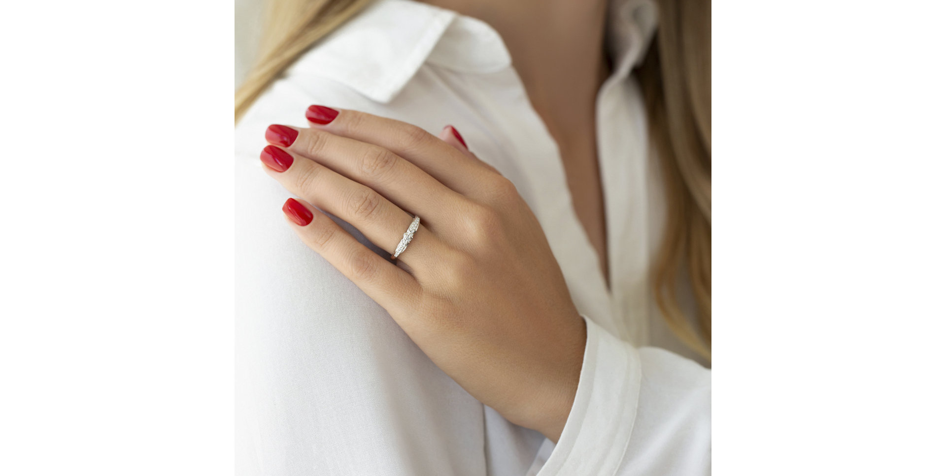 Prsteň s diamantmi Genovieve