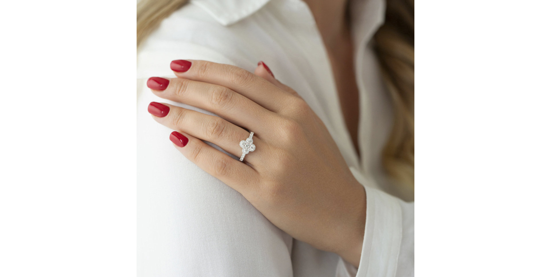 Prsteň s diamantmi Gloria