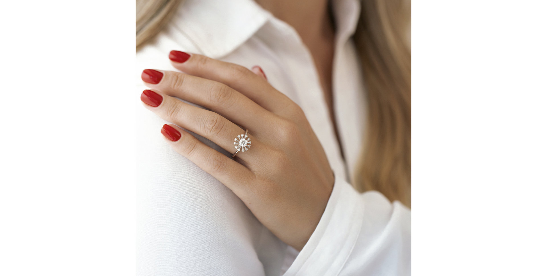 Prsteň s diamantmi Inflorescence