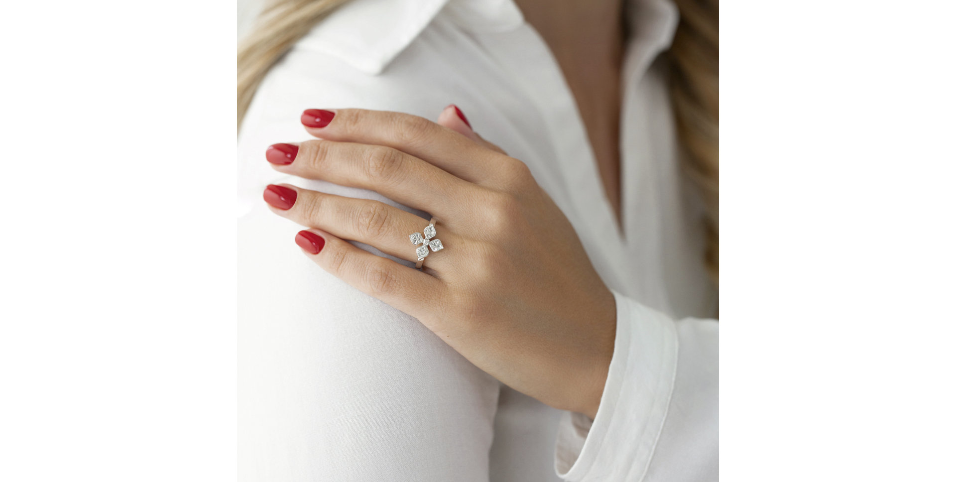 Prsteň s diamantmi Melaine