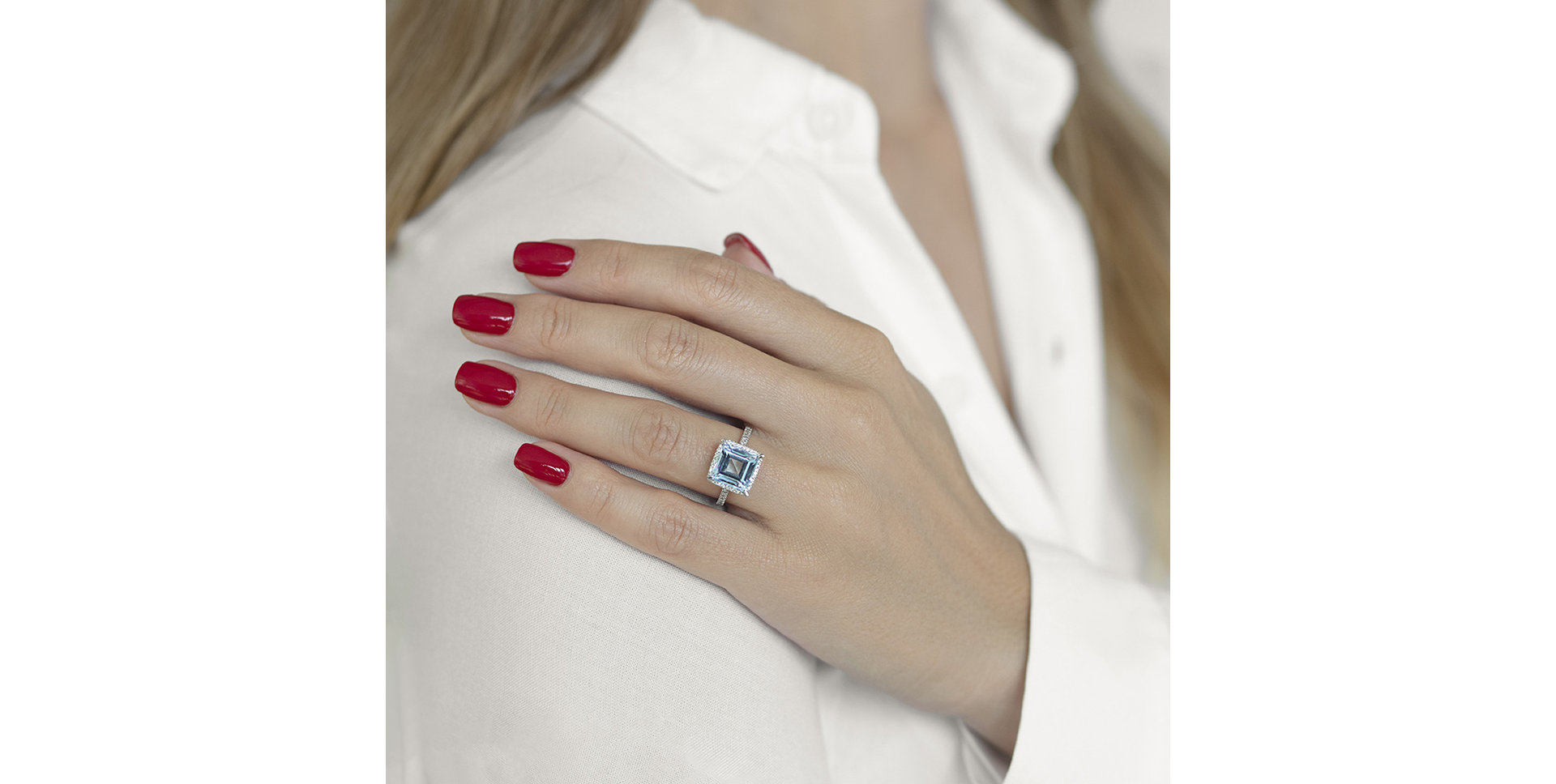 Prsteň s topásom a diamantmi Perfect Paradox