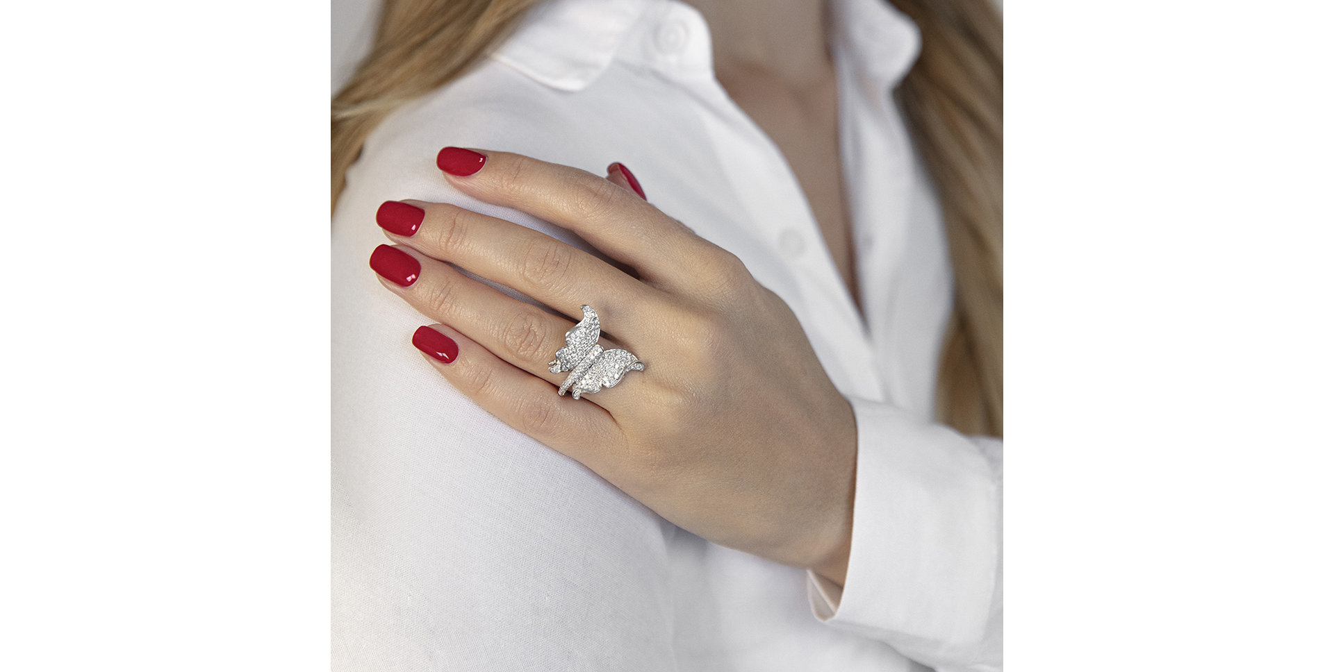 Prsteň s diamantmi Madam Butterfly