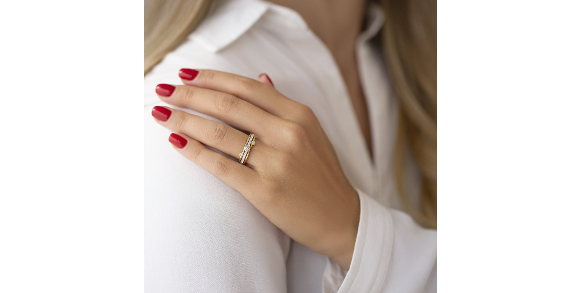 Prsteň s diamantmi Sparkling Allegory