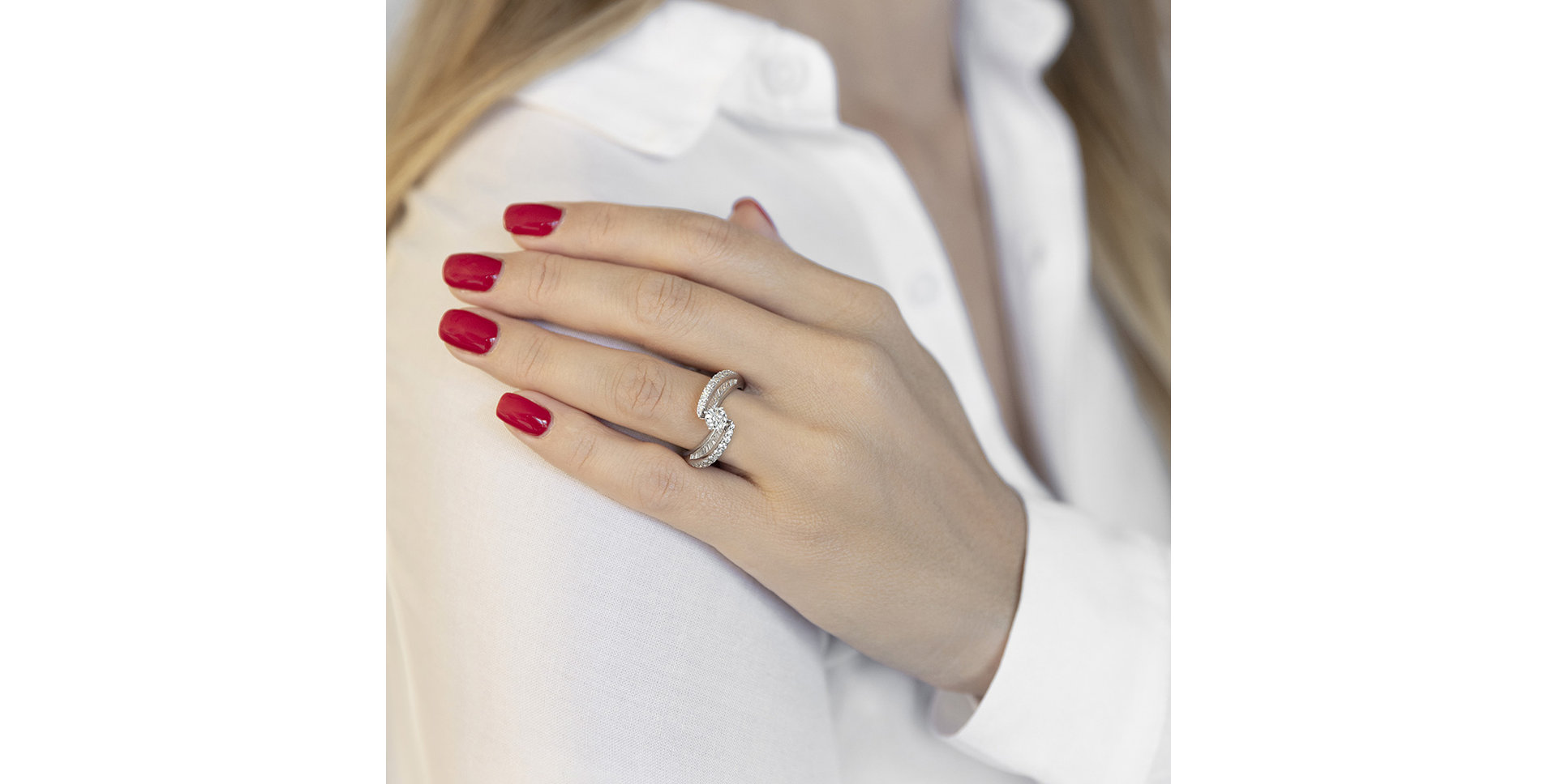 Prsteň s diamantmi Miracle Wave