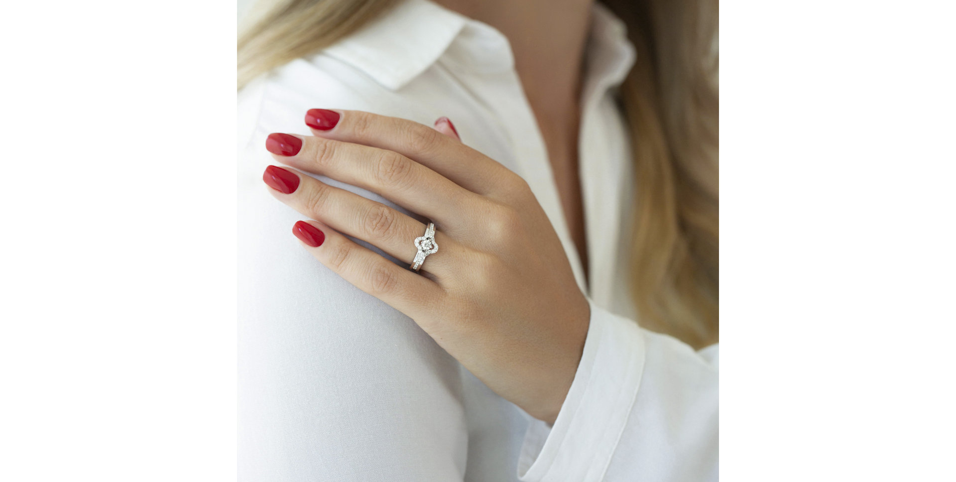 Prsteň s diamantmi Clover Love