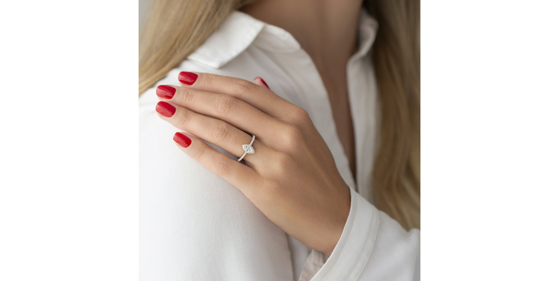 Prsteň s diamantmi Marquise Fantasy