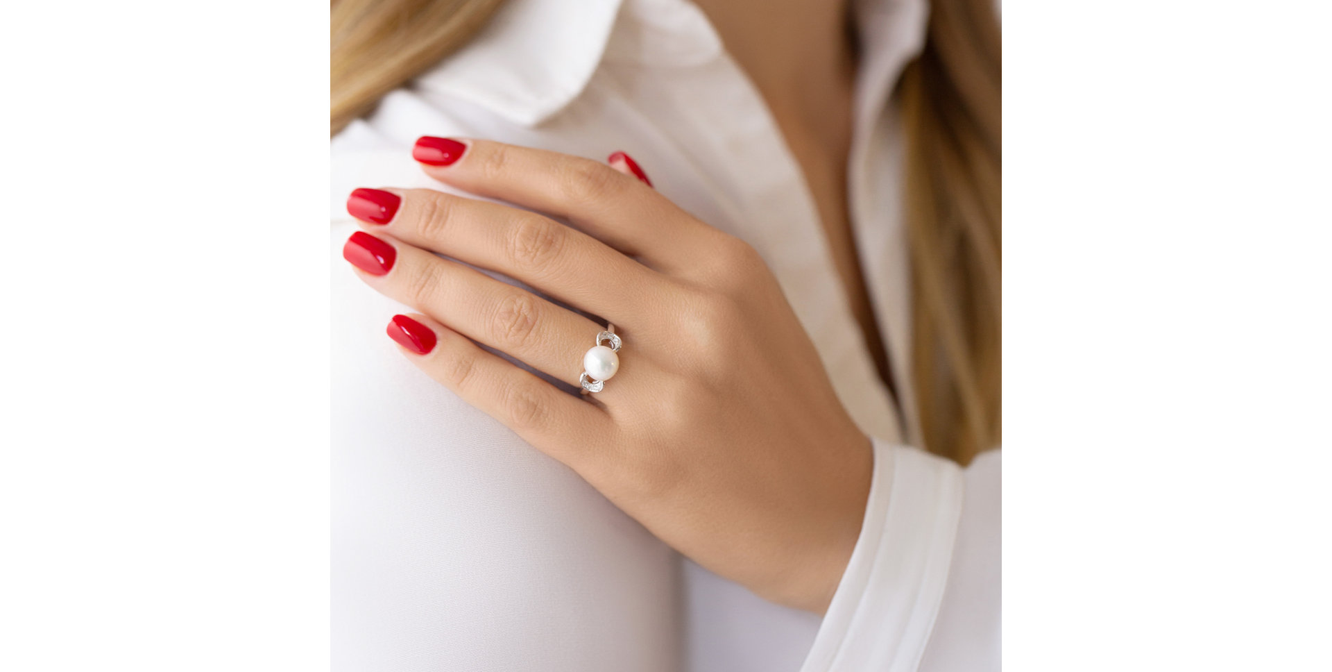 Prsteň s perlou a diamantmi Pearl Passion