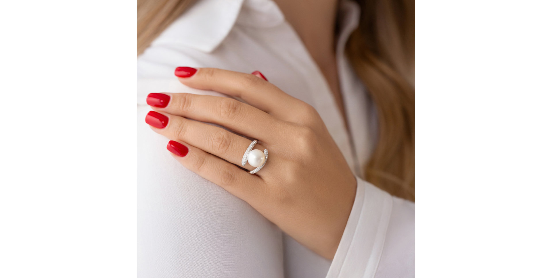 Prsteň s perlou a diamantmi Berlineta