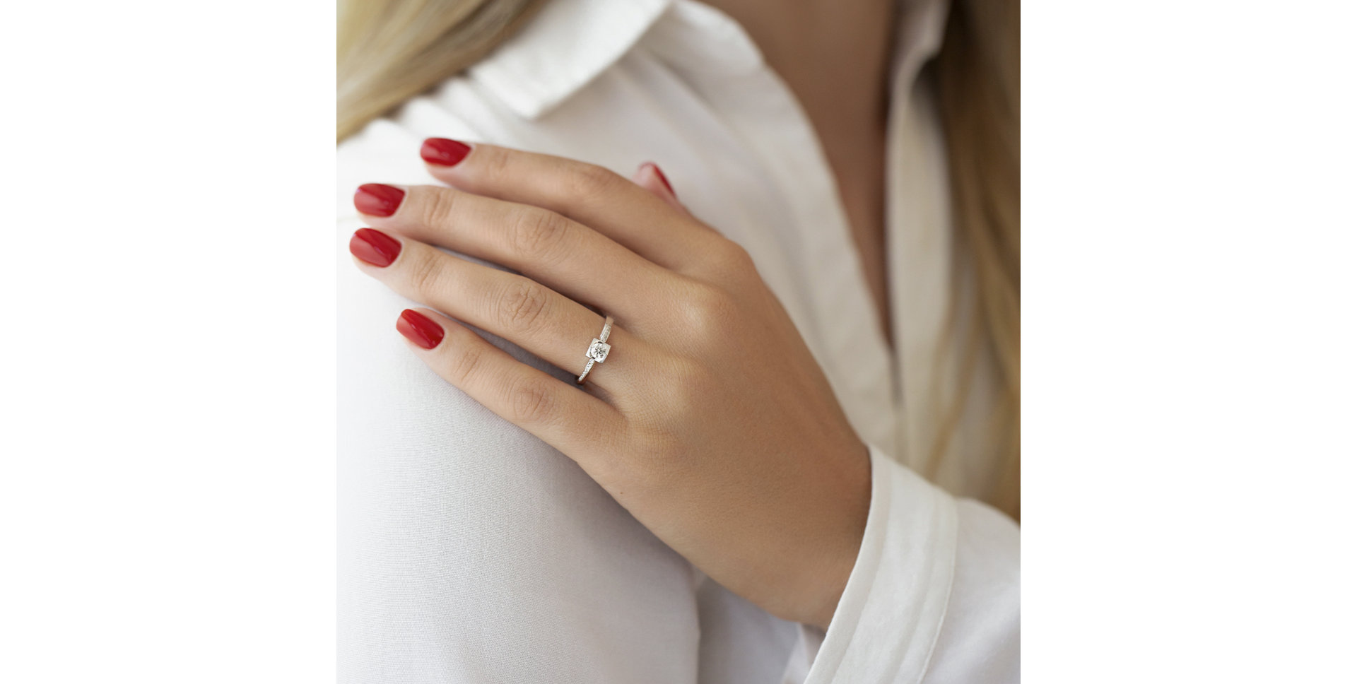 Prsteň s diamantmi Gentle Orb