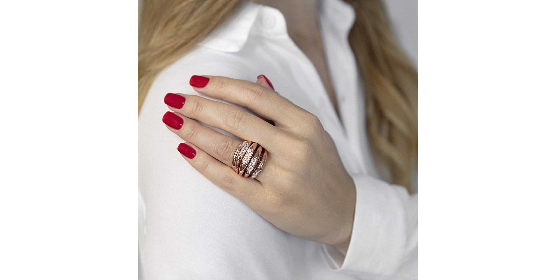 Prsteň s diamantmi Diamond Cascade