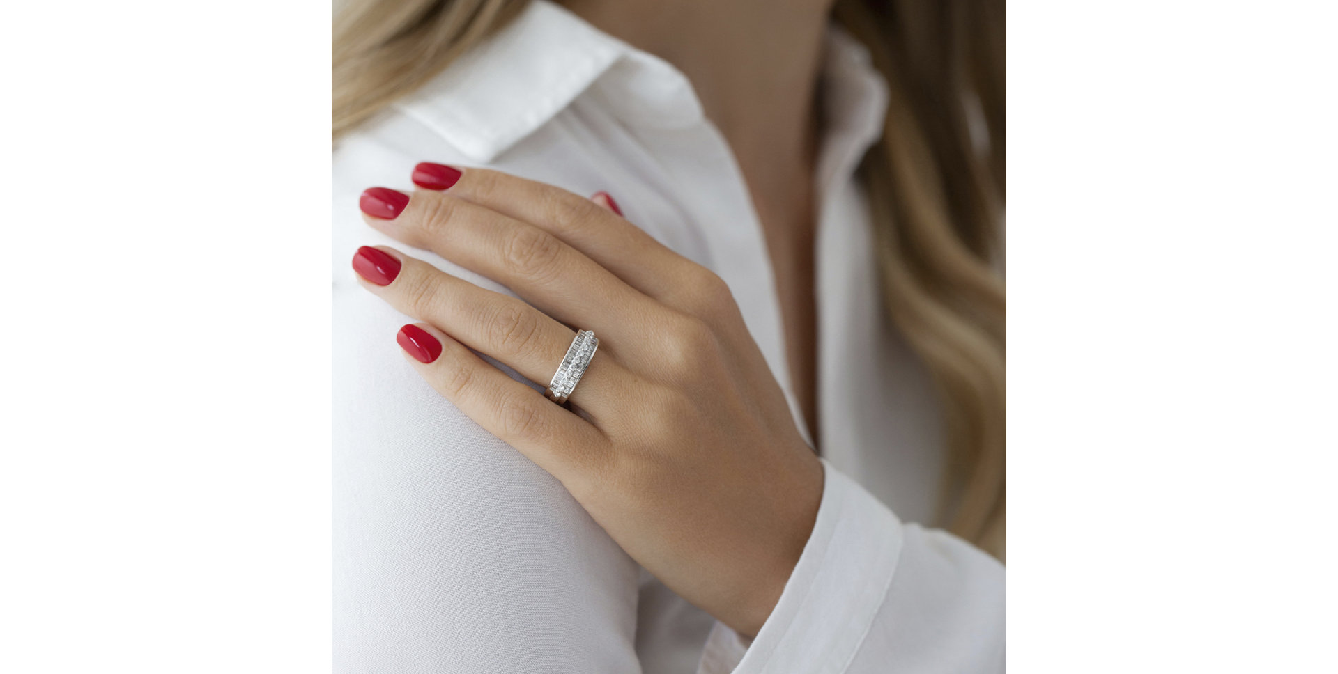 Prsteň s diamantmi Crystal Shine