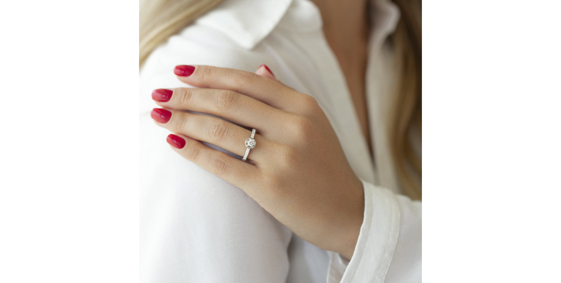 Prsteň s diamantmi Crystal Lune