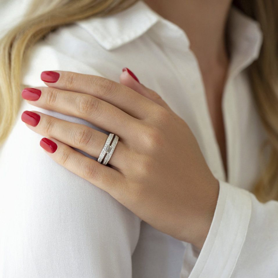 Prsteň s diamantmi Stars Lovers