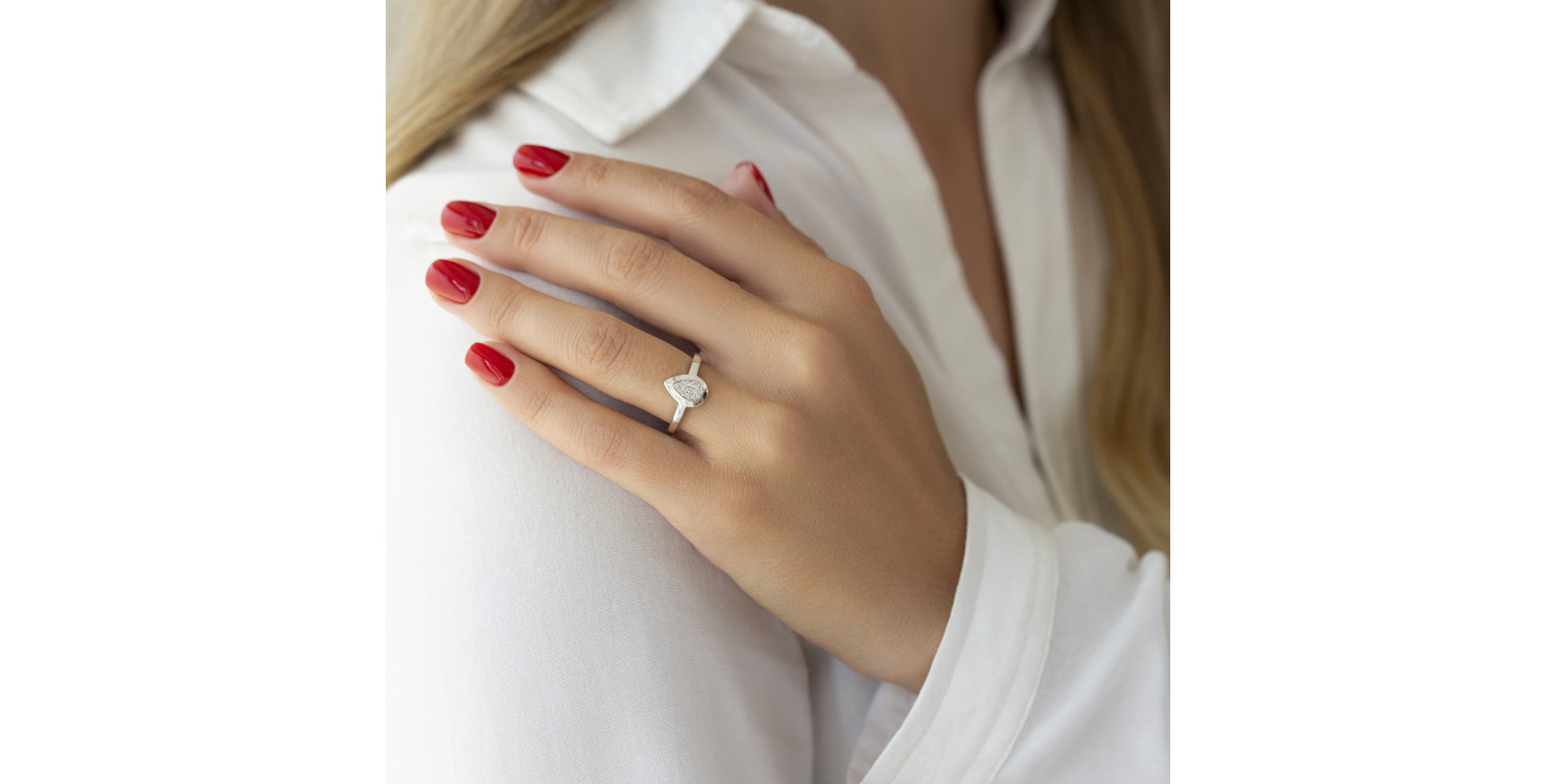 Prsteň s diamantmi Glamorous Drop