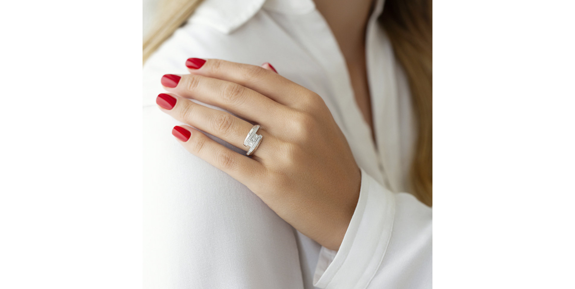 Prsteň s diamantmi Perfect Lines