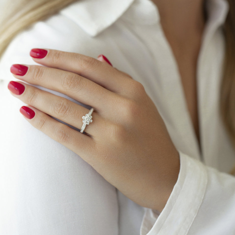 Prsteň s diamantmi Fleur