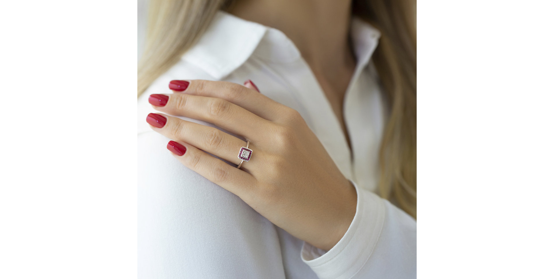 Prsteň s diamantmi a rubínmi Nairobi