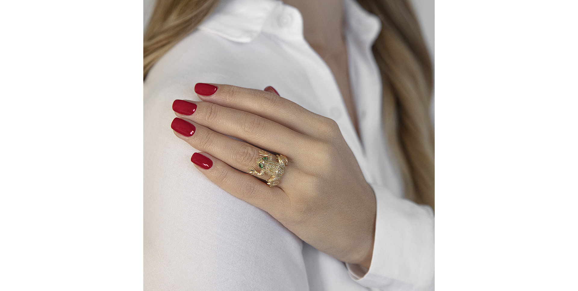 Prsteň s hnedými a žltými diamantmi a granátmi Wild Nature