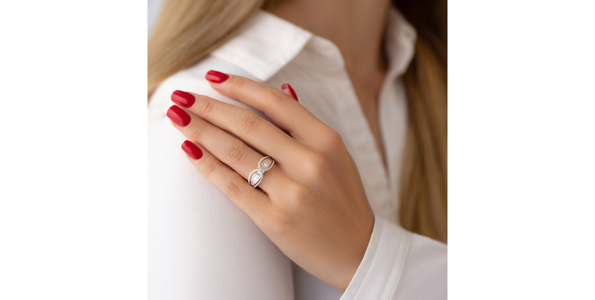 Prsteň s diamantmi Bérénice