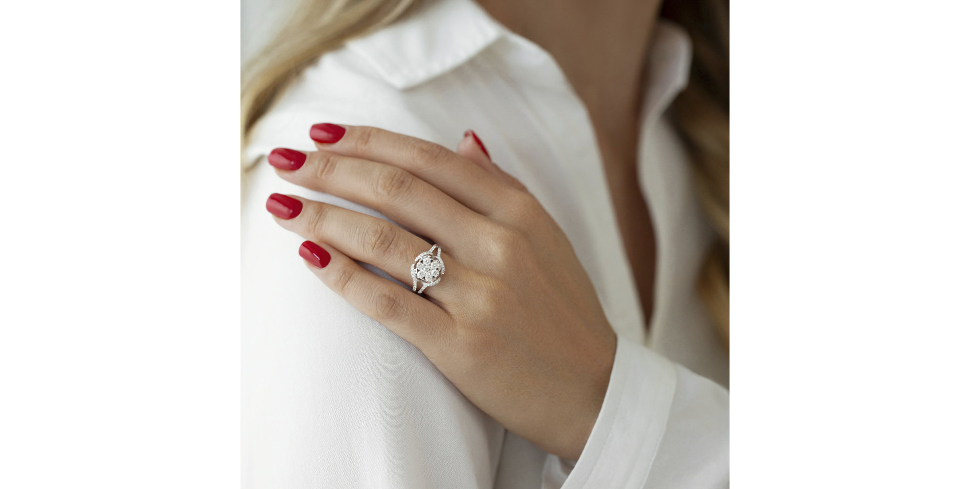 Prsteň s diamantmi Fleur