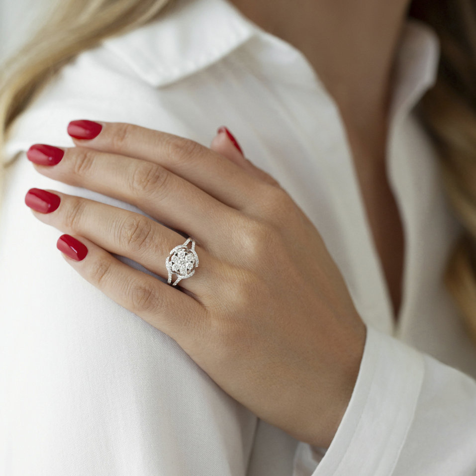 Prsteň s diamantmi Fleur