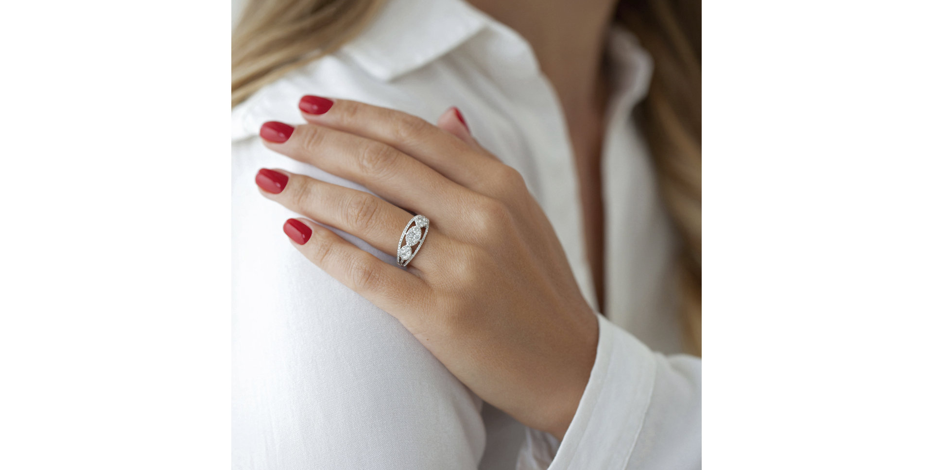 Prsteň s diamantmi Divine Allegory