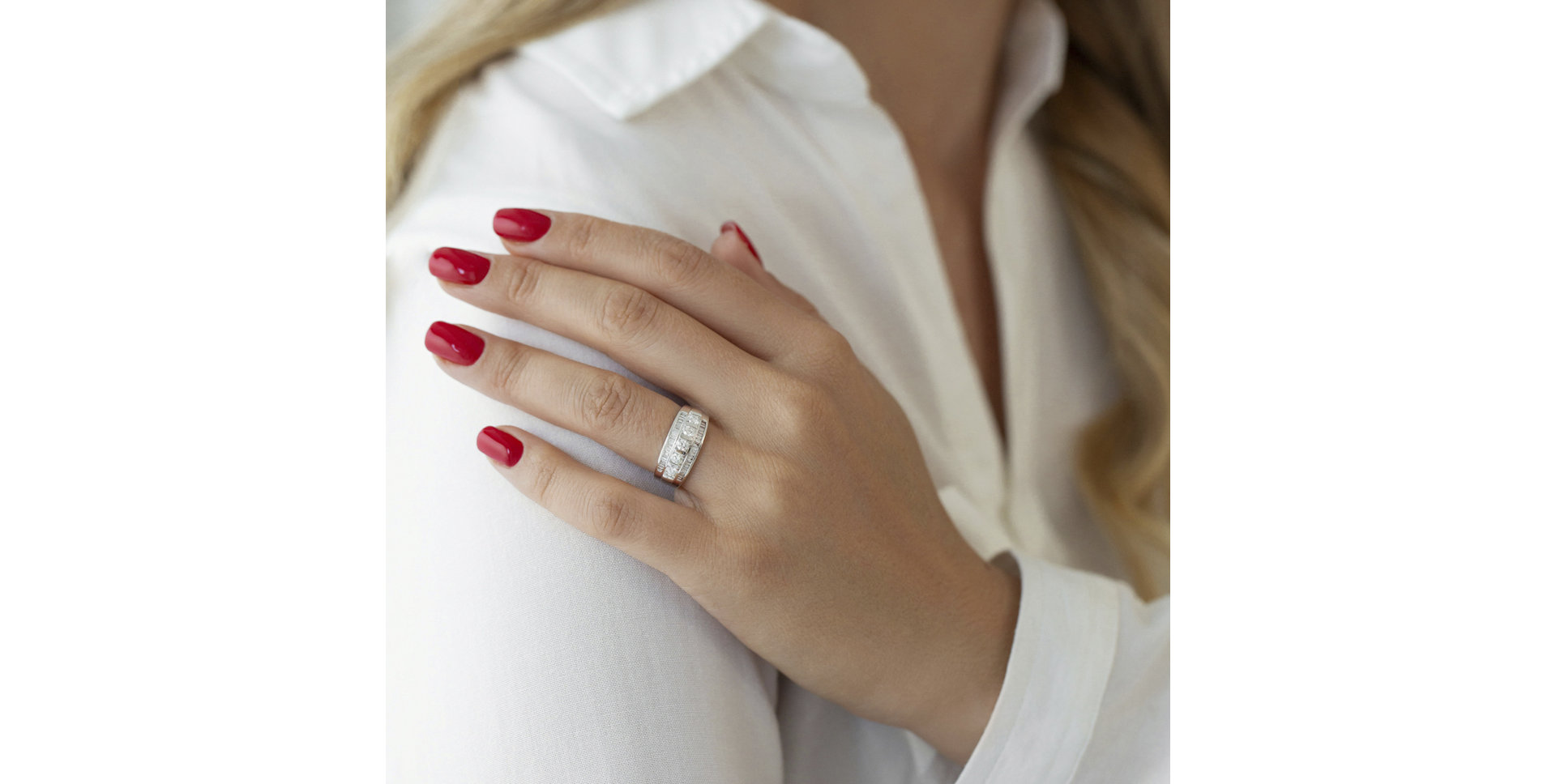 Prsteň s diamantmi Edwige