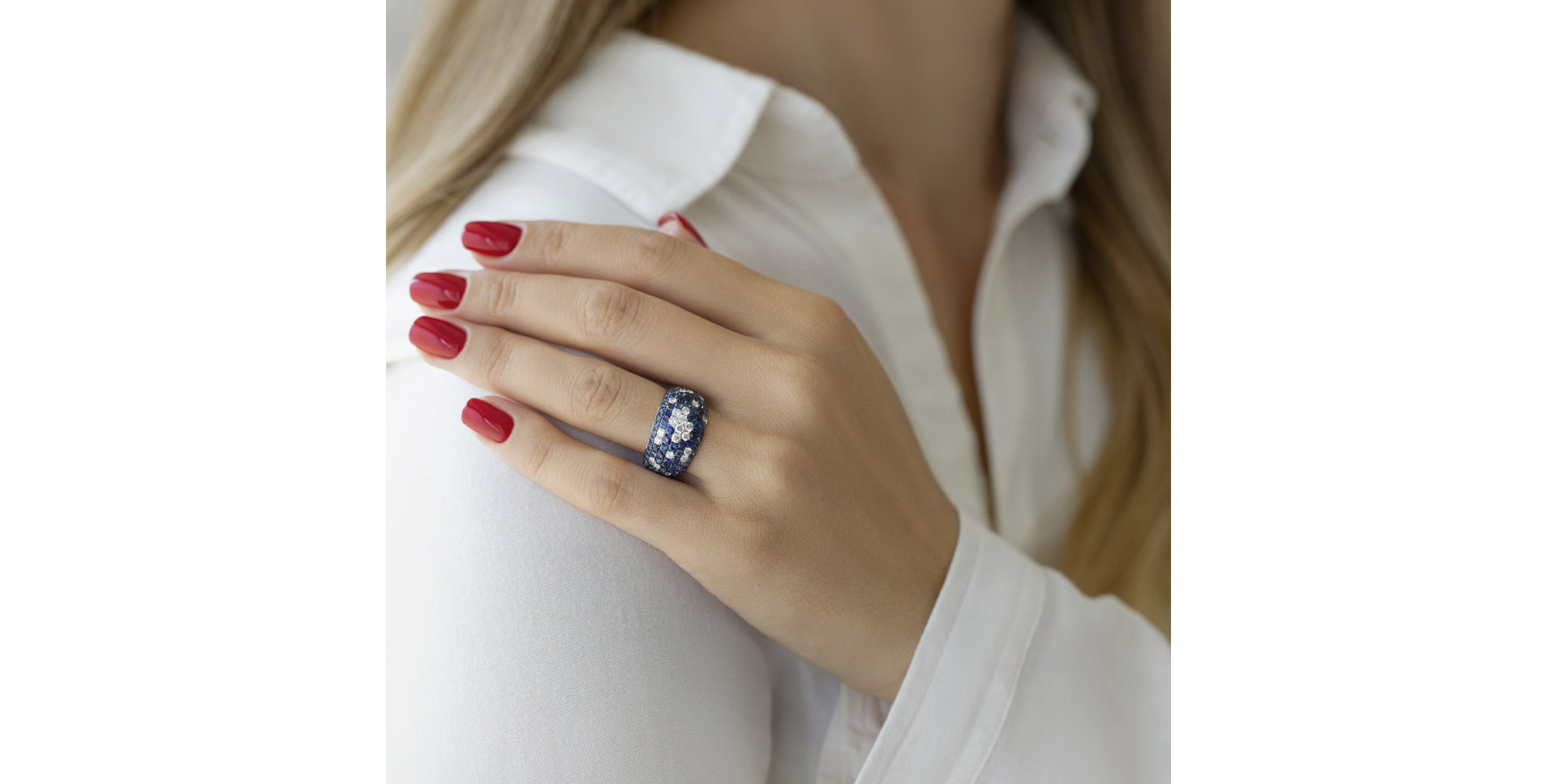 Prsteň s diamantmi a zafírmi Milenium Dream