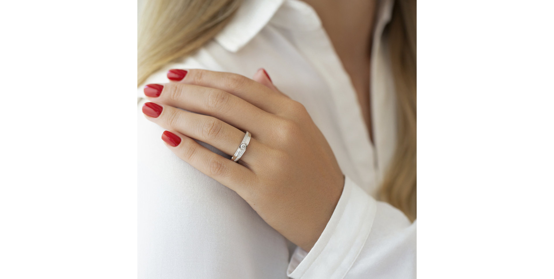 Prsteň s diamantmi Brilliant Crescent