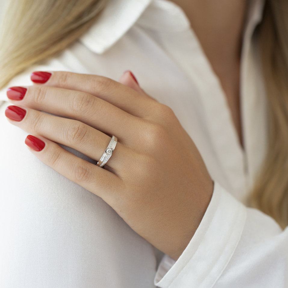 Prsteň s diamantmi Brilliant Crescent