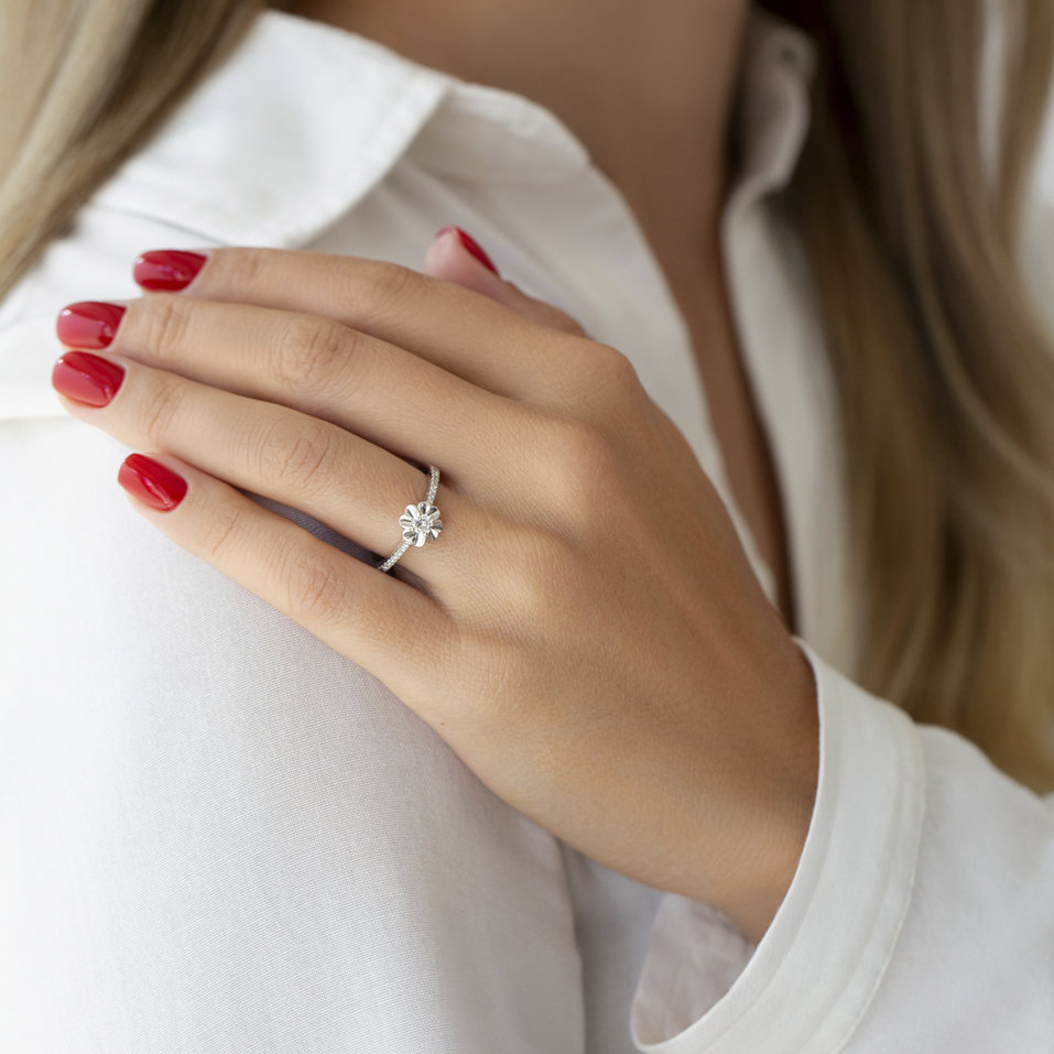 Prsteň s diamantmi Blandine