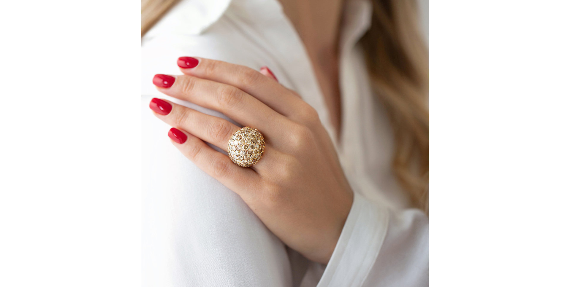 Prsteň s hnedými diamantmi Martine