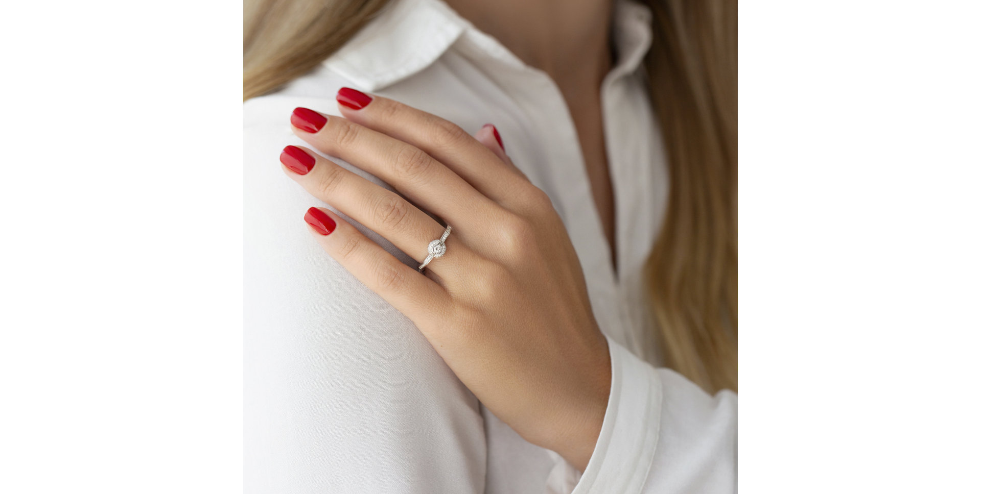 Prsteň s diamantmi Love Wave