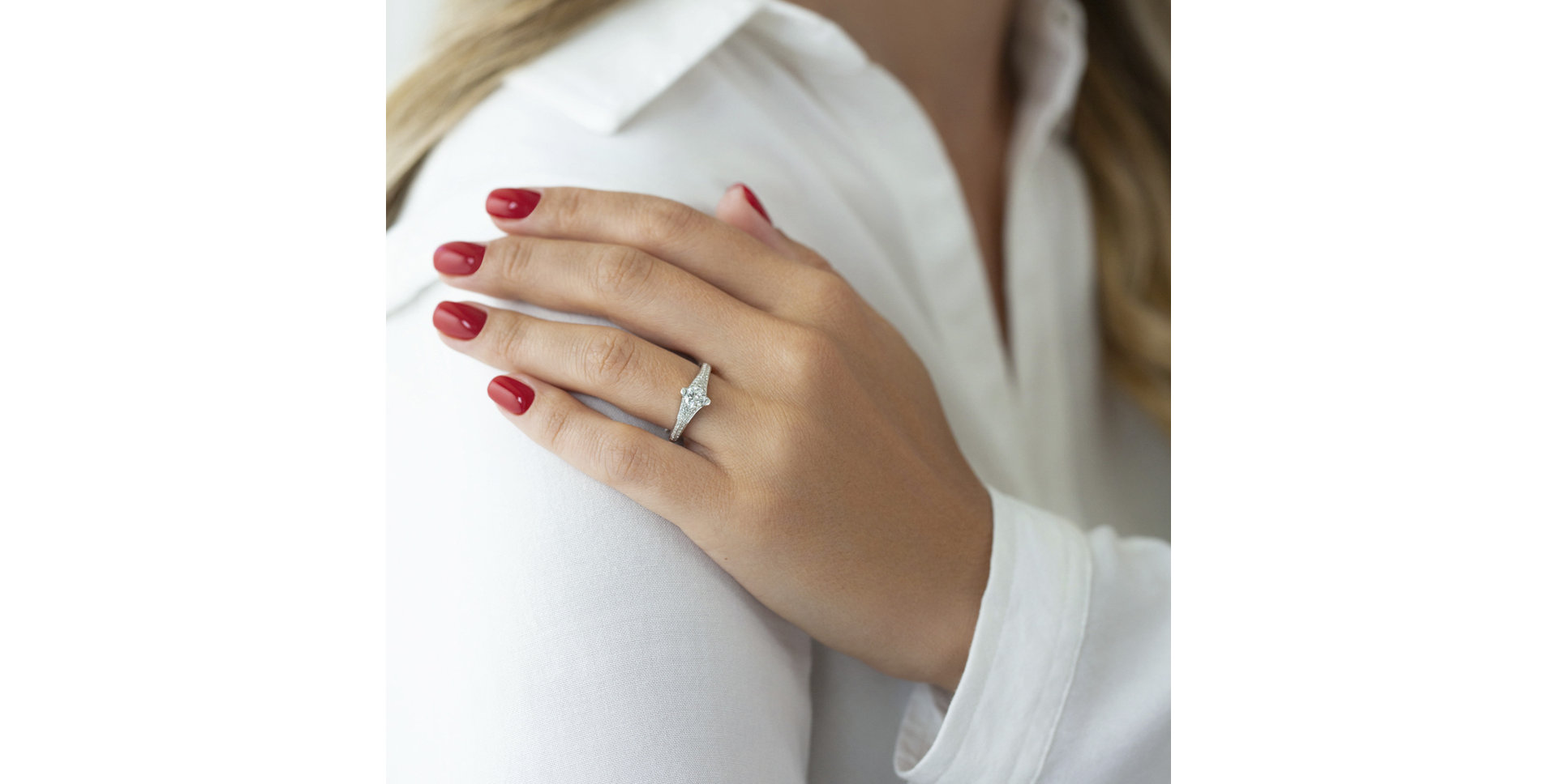 Prsteň s diamantmi Helena