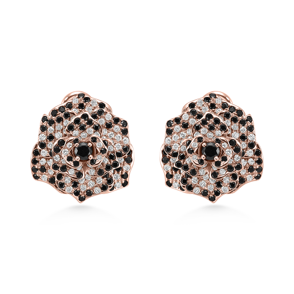 Náušnice s diamantmi Witching Rose