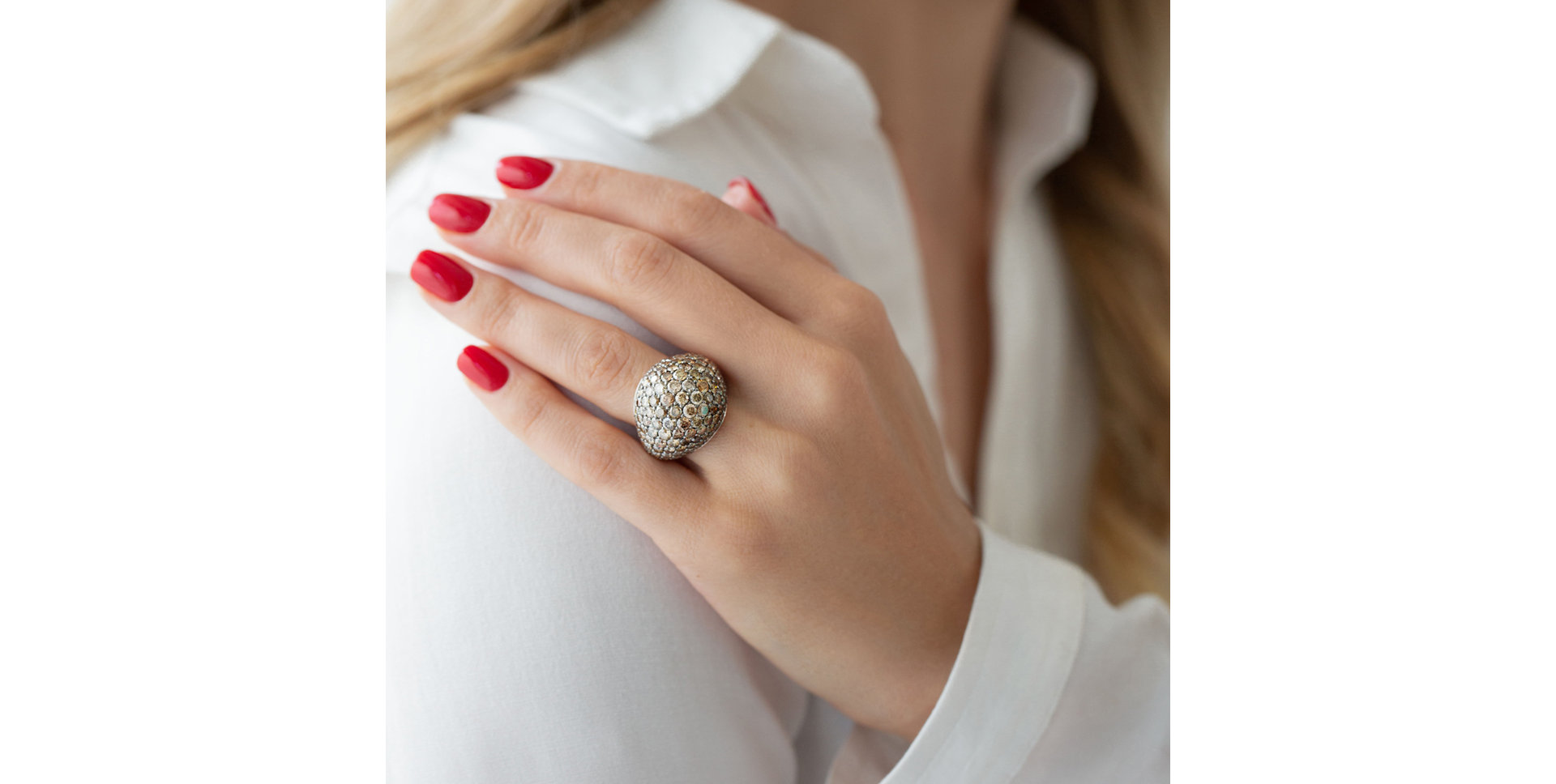 Prsteň s hnedými diamantmi Luxury Galaxy