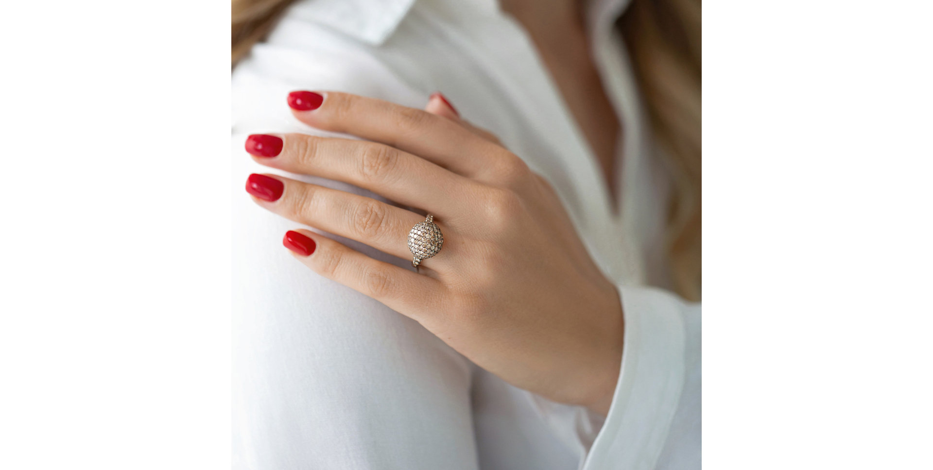 Prsteň s hnedými diamantmi Night Haeven Sky