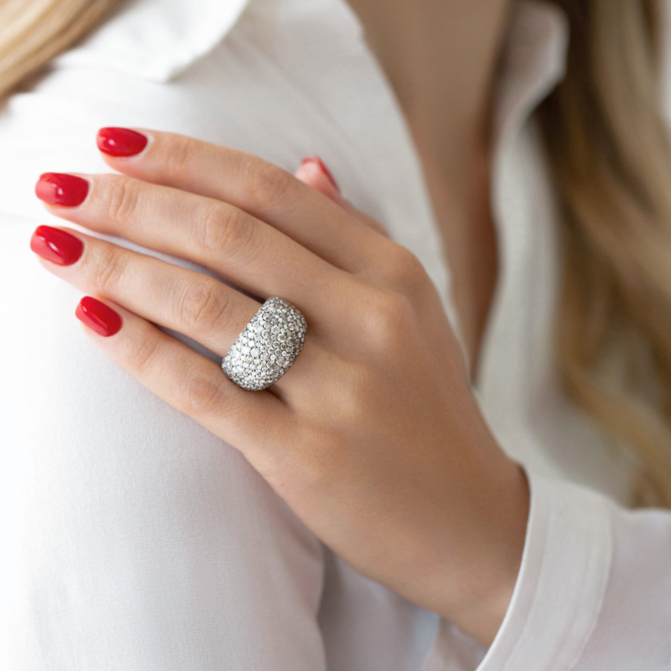 Prsteň s bielymi a hnedými diamantmi Star Kingdom