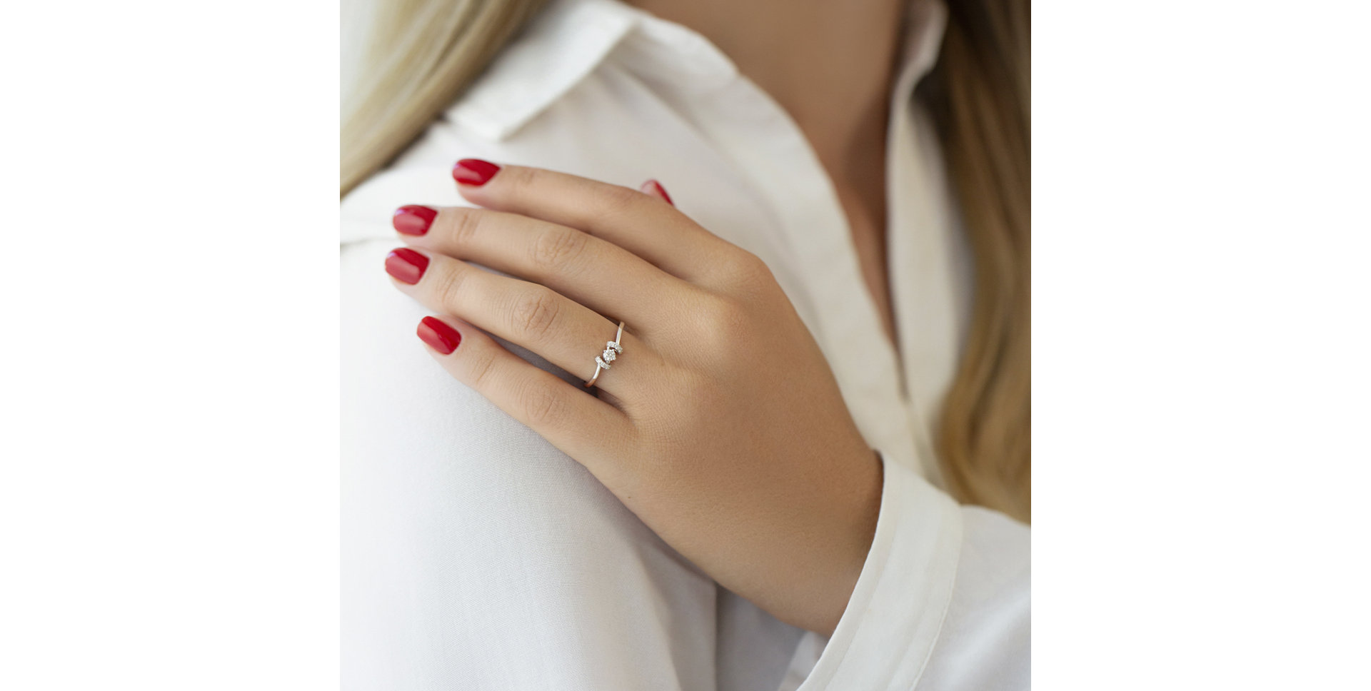 Prsteň s diamantmi Lezlie