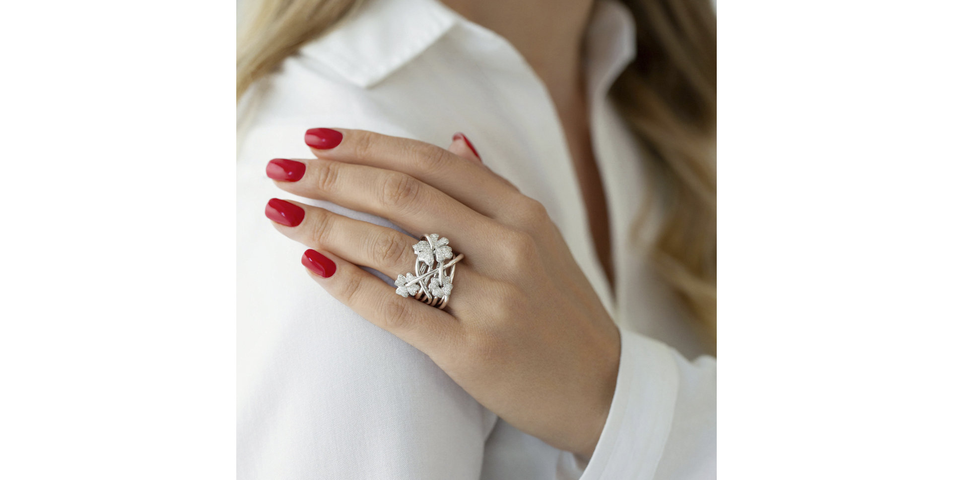 Prsteň s diamantmi Flowers World