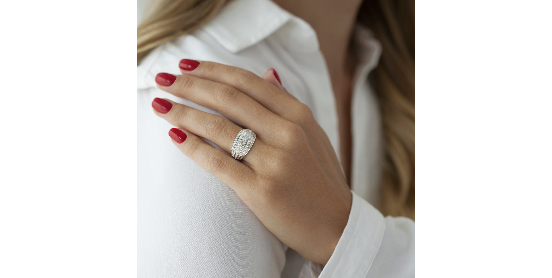 Prsteň s diamantmi Sweet Honeymoon