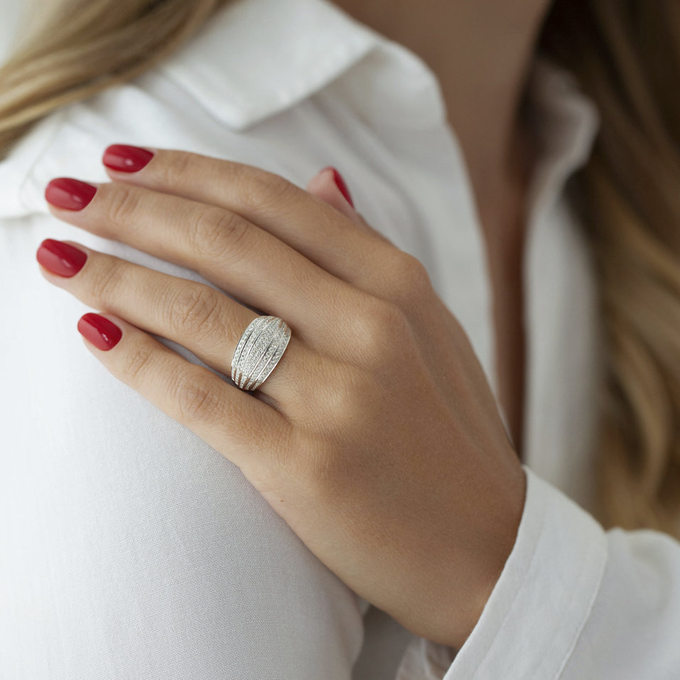 Prsteň s diamantmi Sweet Honeymoon