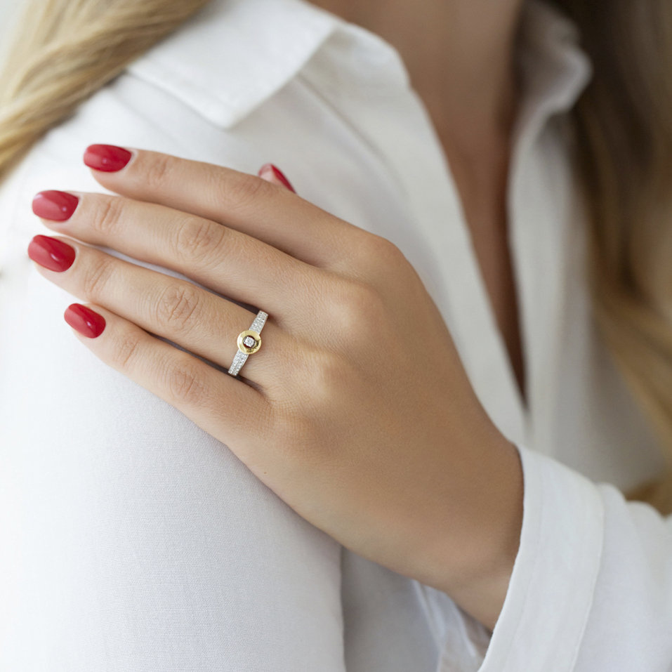 Prsteň s diamantmi Bertille